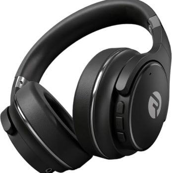 Raycon The Everyday Wireless Bluetooth Over Ear Headphones, with Active Noise Cancelling, Awareness Mode and Built in Microphone, IPX 4 Water Resistance, 40 Hours of Battery Life (Black)